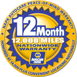 12 Months 12,000 Miles National Warranty Logo