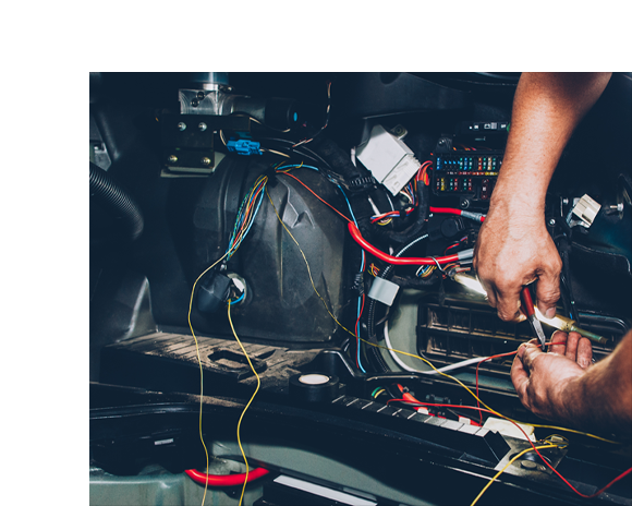 mechanic fixing electrical wirings